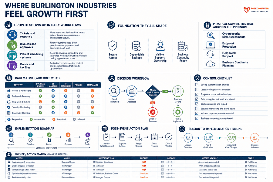 top industries in Burlington